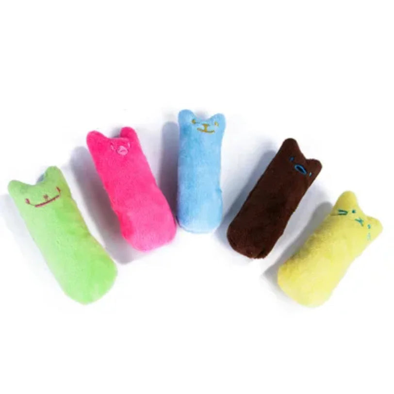 Teeth Grinding Catnip Toys Funny Interactive Plush Cat Toy Pet Kitten Chewing Vocal Toy Claws Thumb Bite Cat mint For Cats Zpaxo