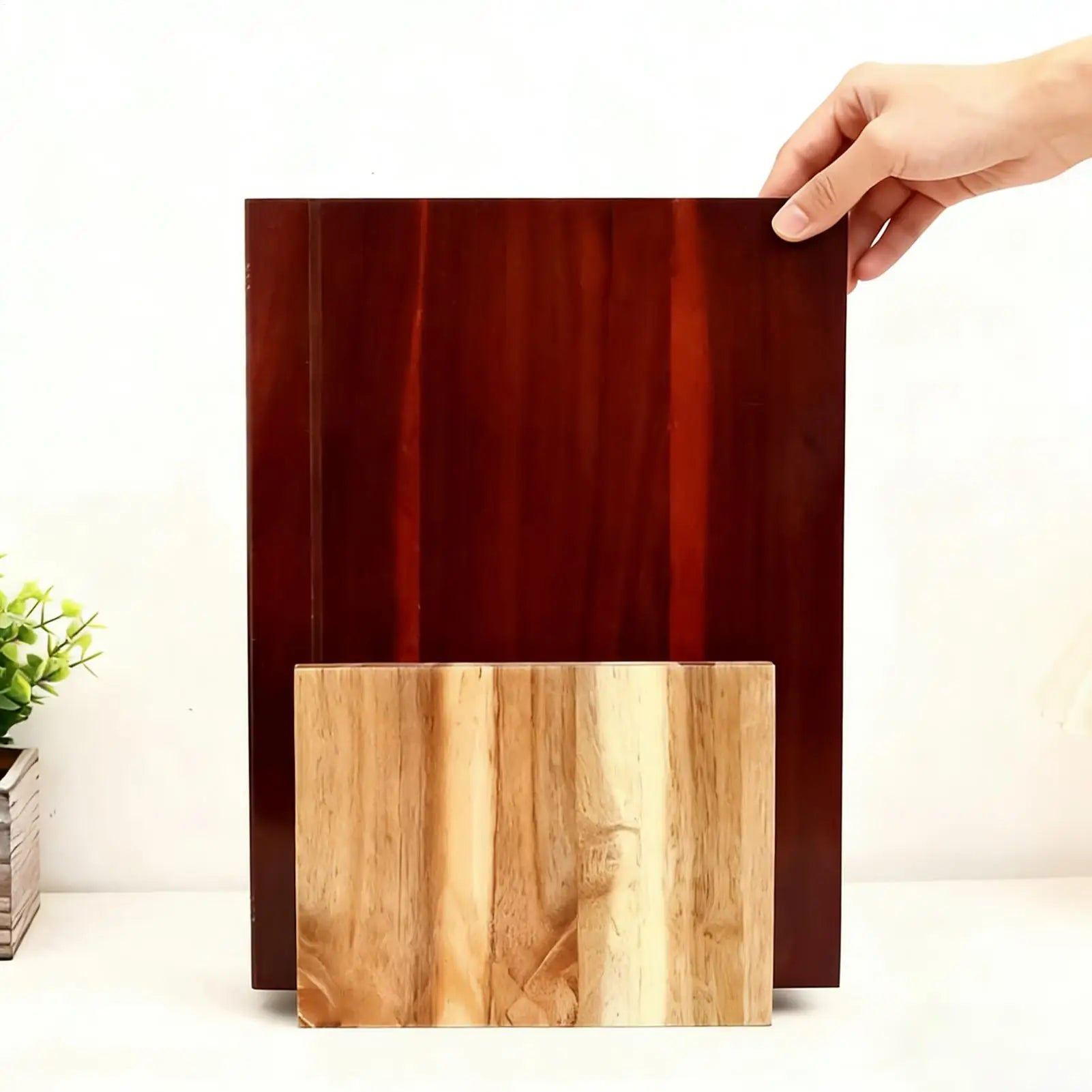 Book Cutting Board Set 4 Piece Wooden Chopping Mat with Stand Wooden Book Cutting Board Set for Charcuterie Kitchen Home Zpaxo