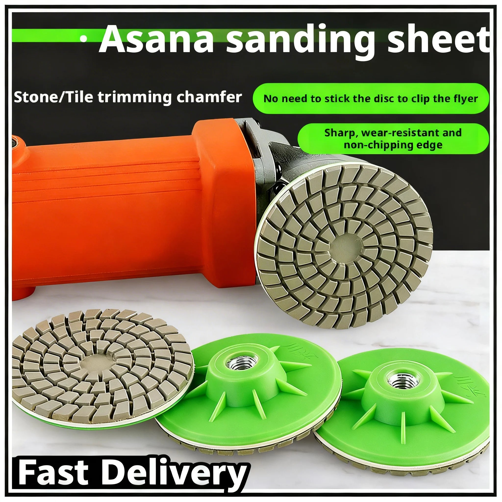 Dry Polishing Disc for Angle Grinder – Tile & Stone (80mm) Grinding Polishing Disc Zpaxo