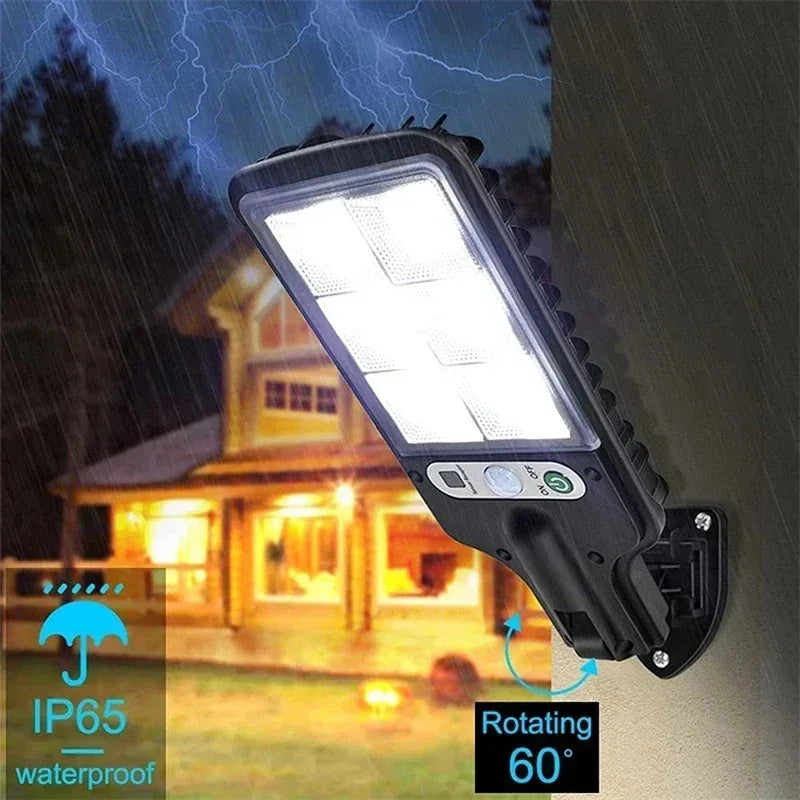 Solar COB LED Wall Light PIR Motion Sensor 3 Modes IP65 Garden Solar Wall Light Zpaxo