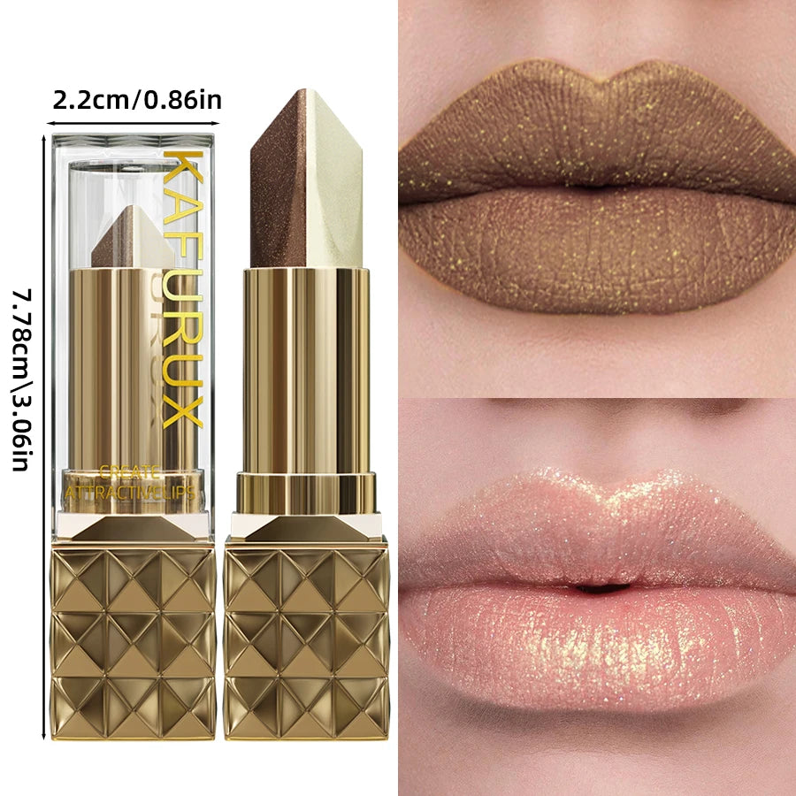 Two Tone Colors Lip Liner Pen Glitter Matte Velvet Finish Smooth