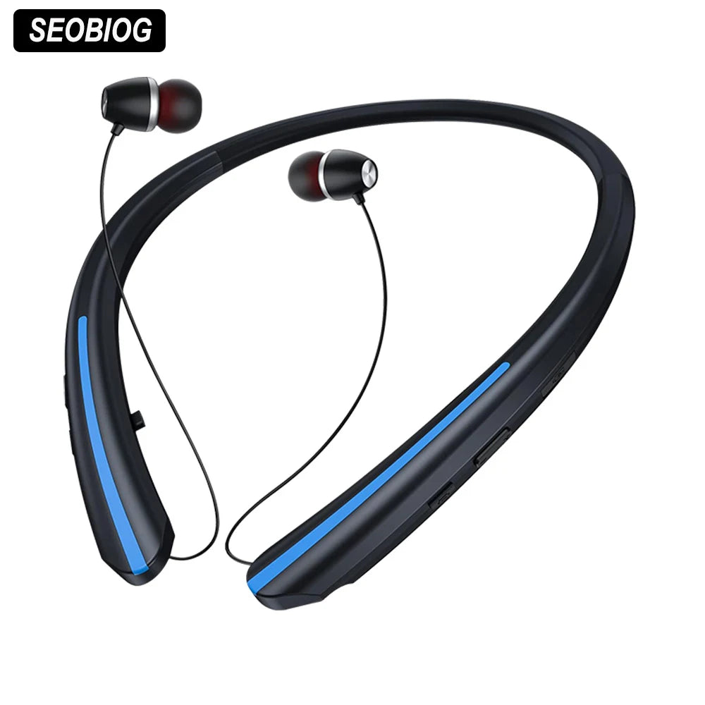 SEOBIOG Neckband Wireless Earphone HX801 Bluetooth Earbuds Noise