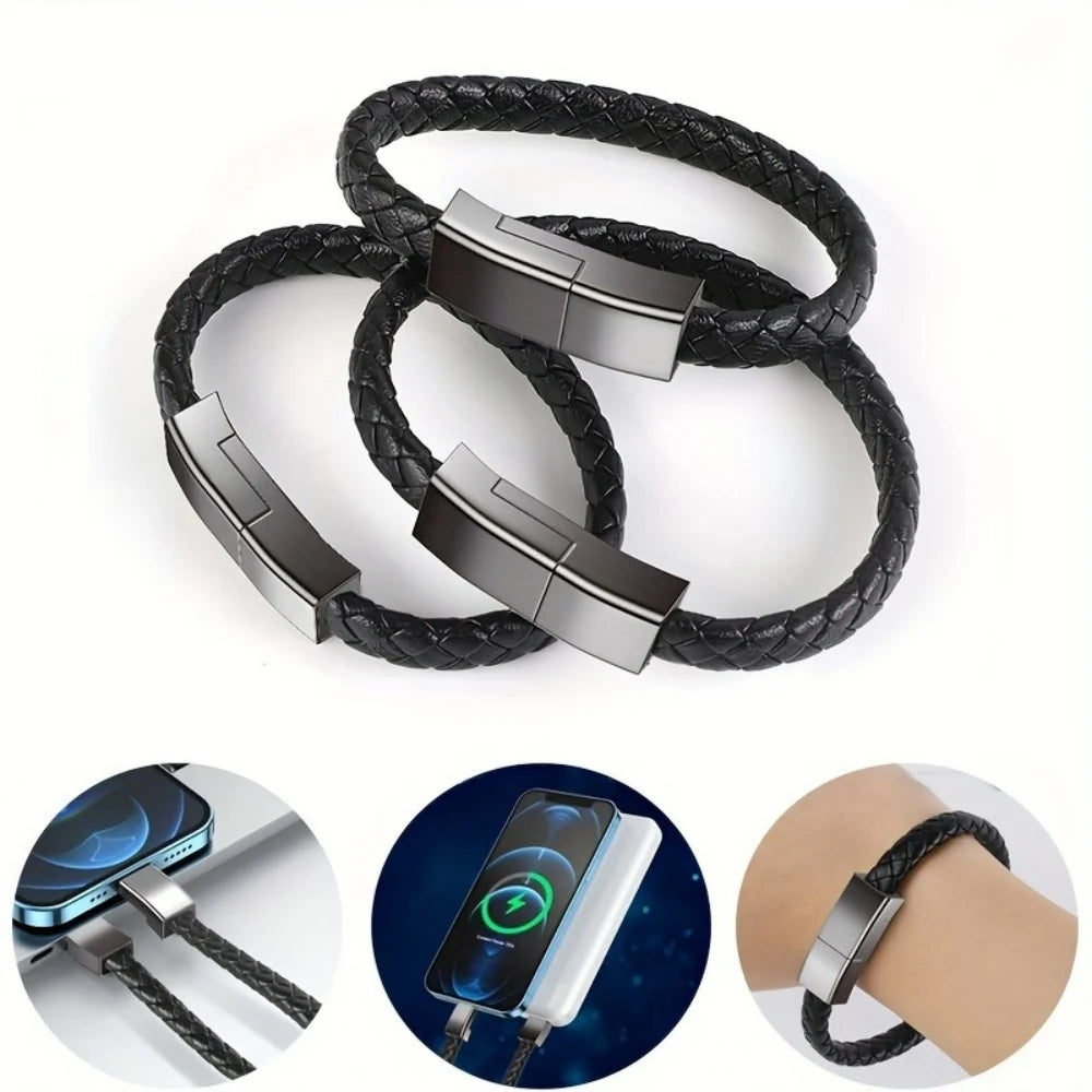 USB-C Bracelet Charging Cable – Fast Charge Wristband Cord USB-C Bracelet Cable Zpaxo