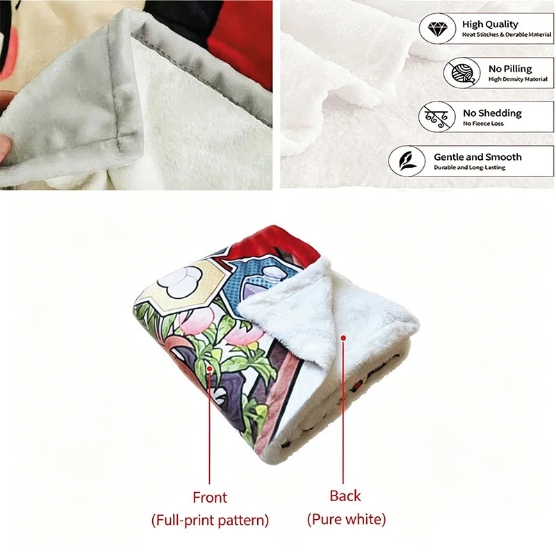 Custom Flannel Blanket Personalized Photo Soft Warm Throw Men Women