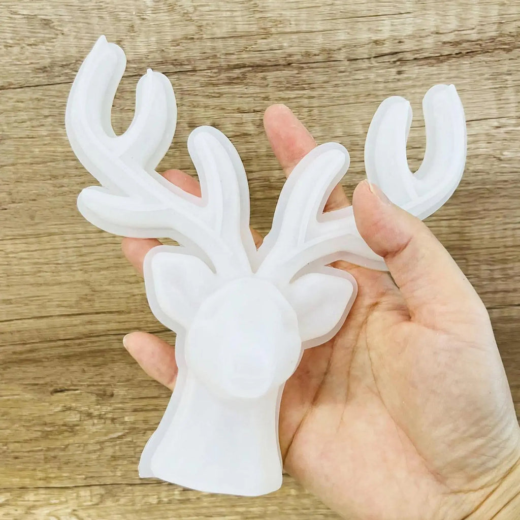 Deer Head Resin Mold 3D Silicone Mould Christmas Cake Decoration
