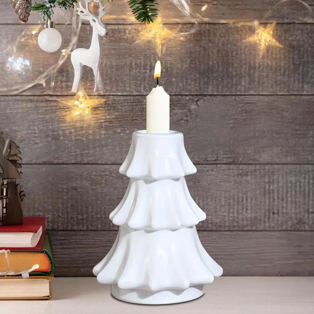 Glass Candle Holders Vintage Holiday Decoration Tapered Candlestick Zpaxo