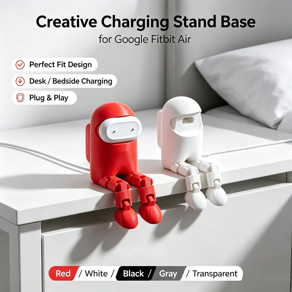 Minimalist Desktop Charging Stand for Google Fitbit Air Anti-Slip Pads Compact Charger Base Holder for Home Office Travel Zpaxo