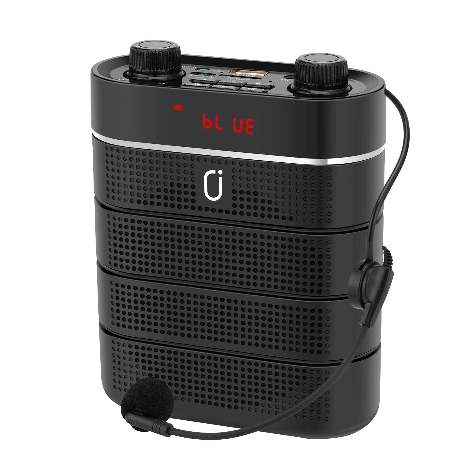 Headworn Microphone Loudspeaker Voice Amplifier Recorder Mic Speaker