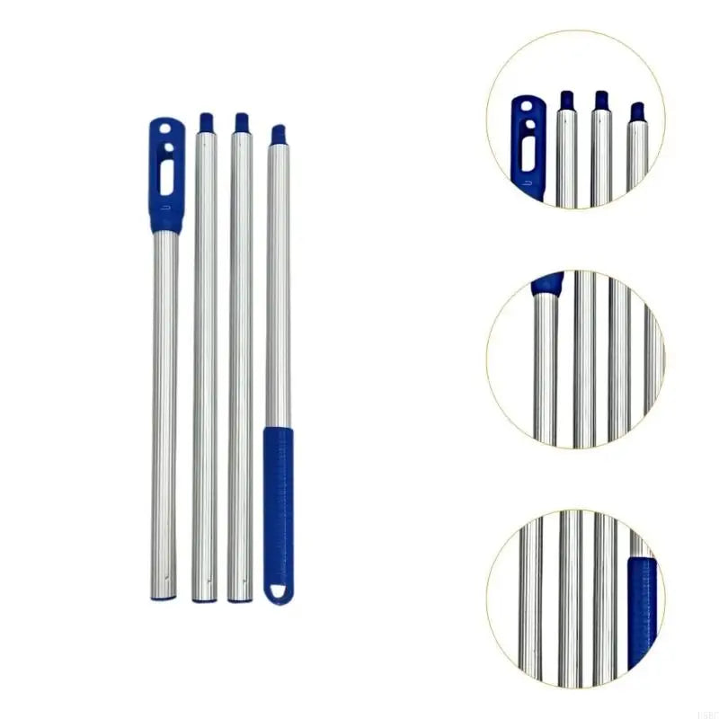 Adjustable Length Pool Skimmer Rod Poles for Various Sizes Nonslip Grip Aluminum Zpaxo