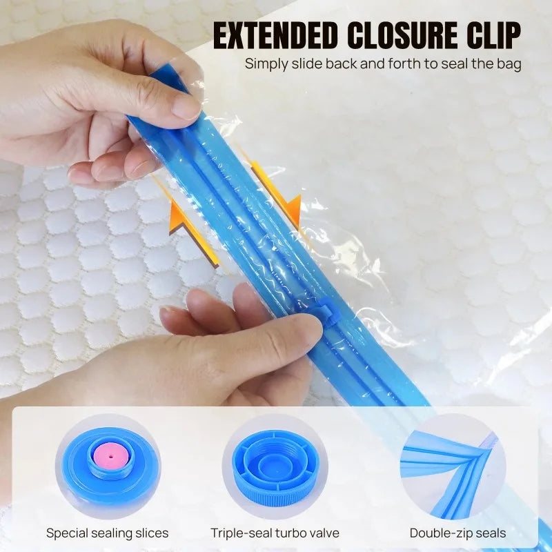 Thickened Vacuum Storage Organizer Bags Transparent Quilt Vacuum Bags Storage Bags Household Clothing Storage and Sorting Bag Zpaxo