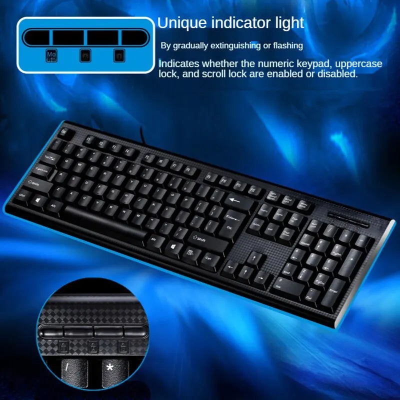 Q9 Single Keyboard USB Square Mouth Business Office Home PS2 Round Zpaxo
