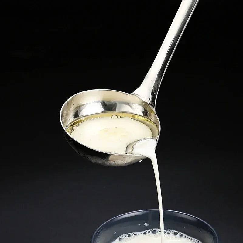 Stainless Steel Colander Spoon Soup Colander Kitchen Gravy Oil Soup Fat Separator Yogurt Oil Skimmer Spoon Kitchen Accessories Zpaxo