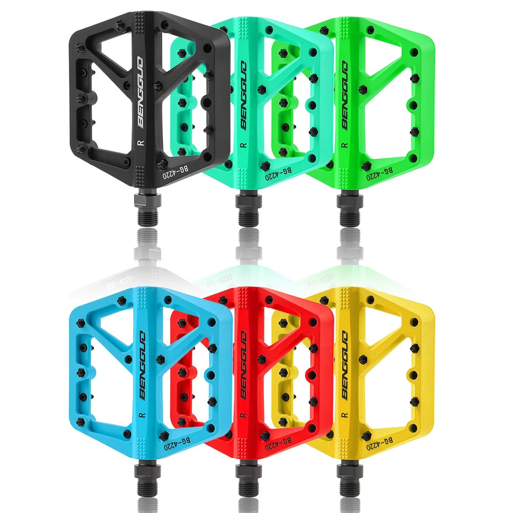 DU Bearing Bike Pedals Non-slip Bicycle Flat Wide Platform Mountain
