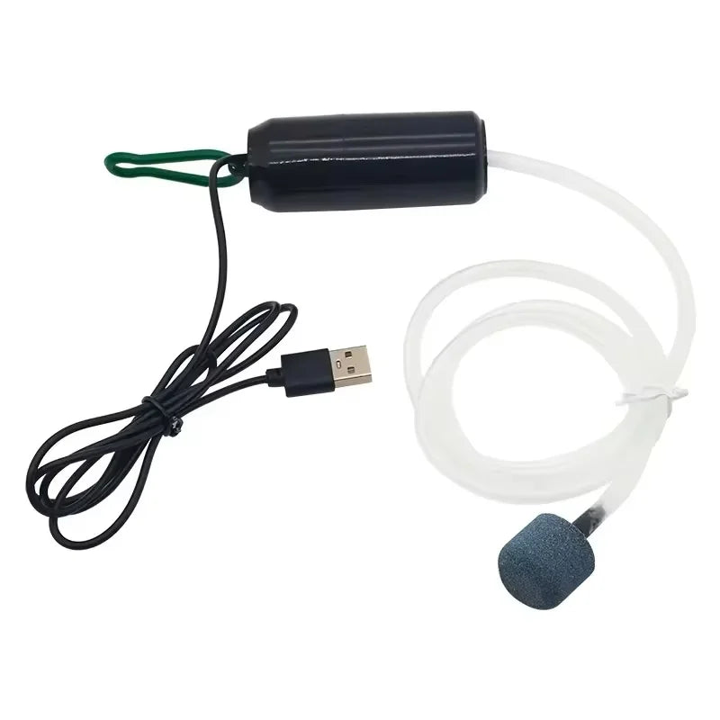 Aquarium Oxygen Air Pump Fish Tank USB Silent Compressor Aerator
