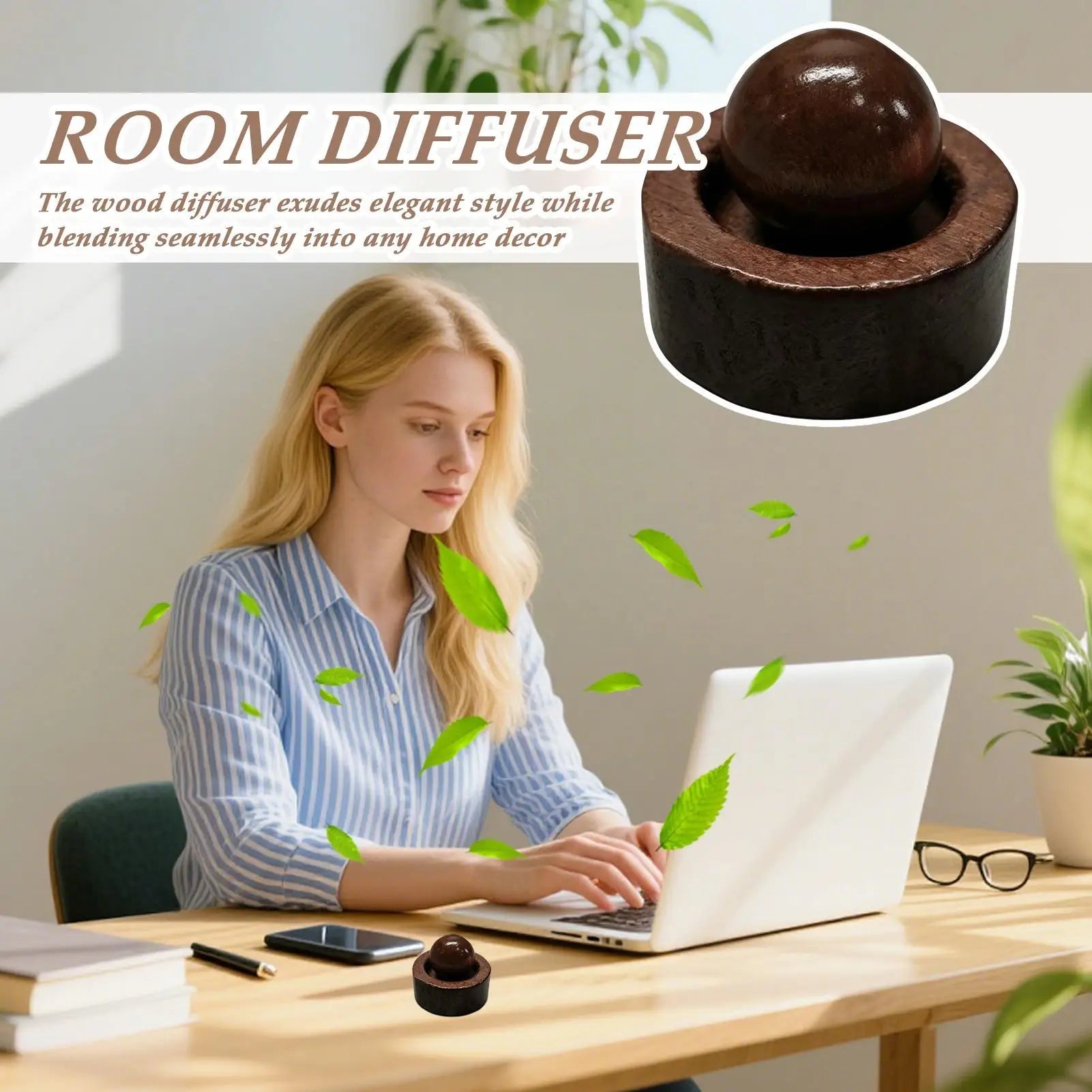 Diffuser Wood Air Purification Tabletop Decor Bedroom Scent Office