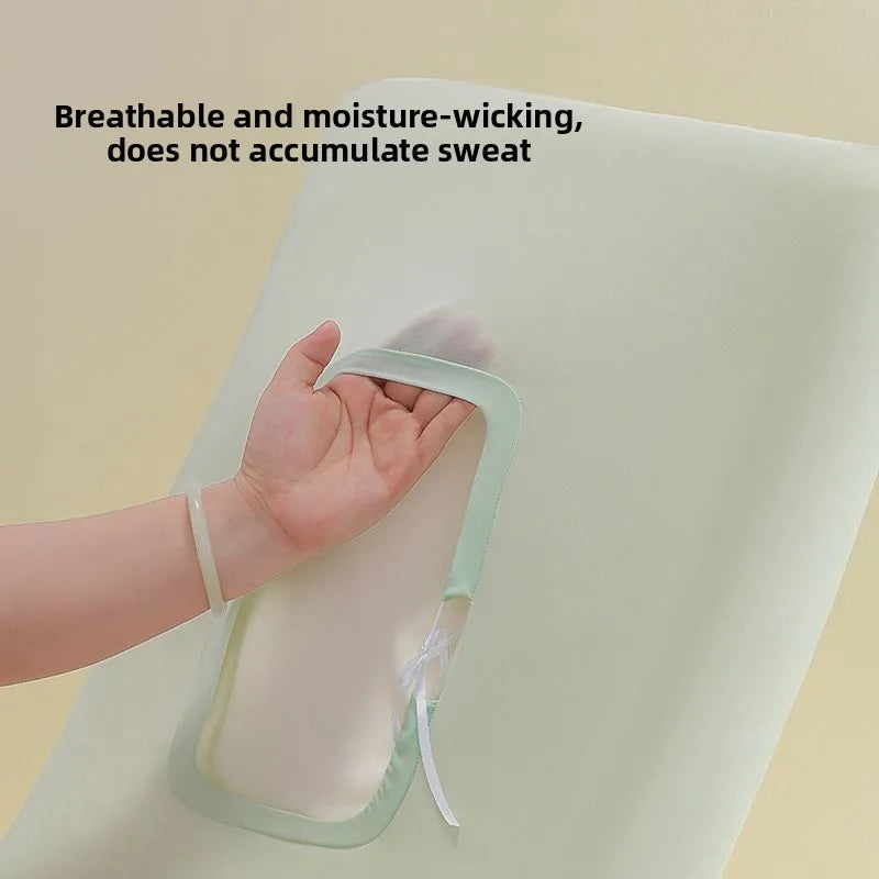 Summer Cooling Pillowcase Silk Breathable Soft Case Open Elastic Edge