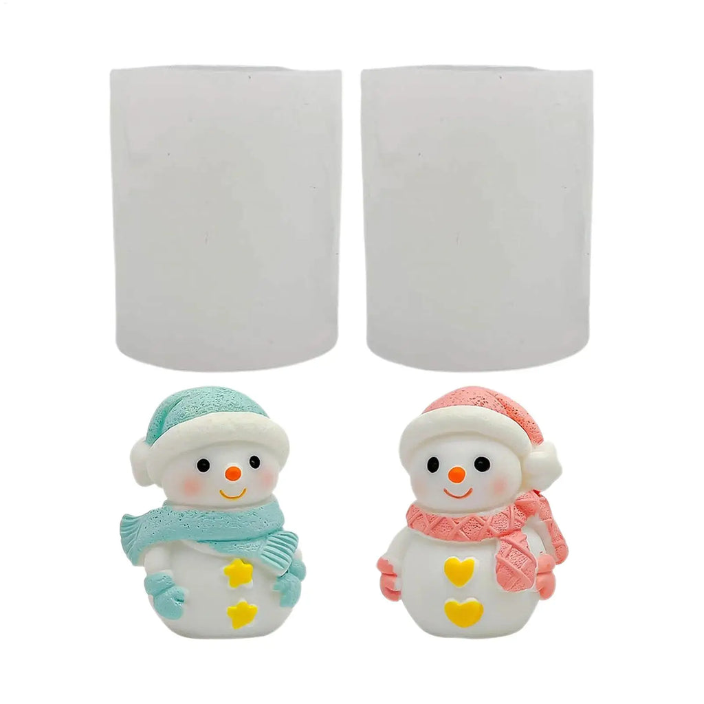 Cute Christmas Molds Resin Easy Release Snowman Candle Soap Making