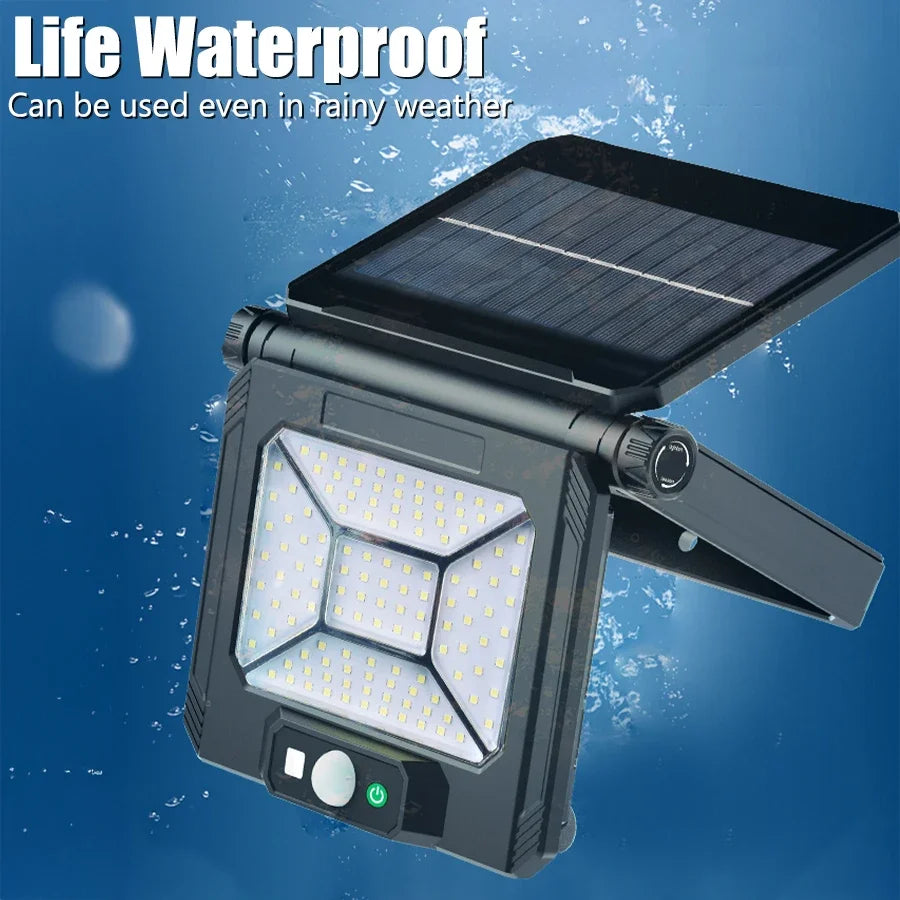 LED Solar Motion Sensor Wall Light – Outdoor Waterproof 3 Modes