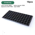 10Pcs Seedling Trays Plastic Gardening Germination Trays Black Seedling Container Garden Supplies For Vegetable Flower Zpaxo 4