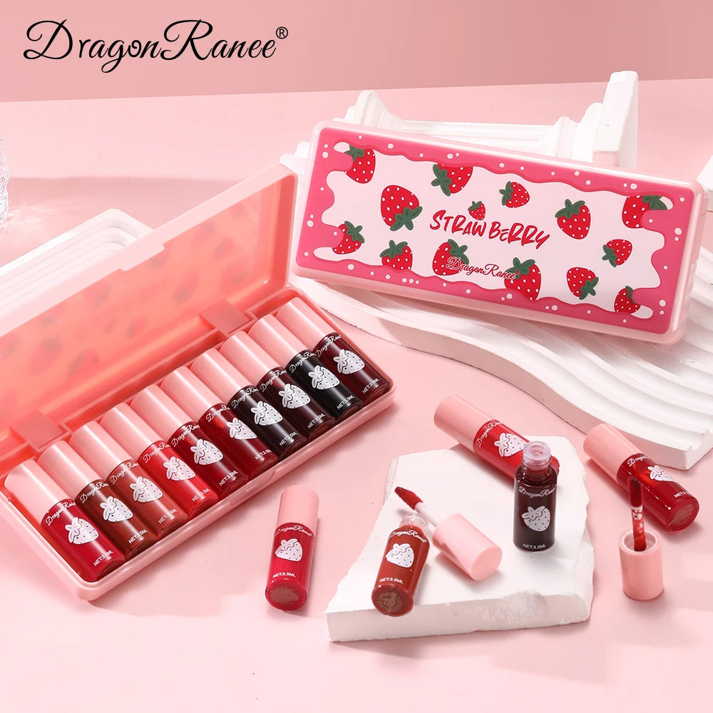 10 Pack Lipstick Water Stain Lip Lotion Lipstick Lasting Color Film Lipstick Water Light Stain Lipstick Water Non fading Lipstic Zpaxo caomeiranchunye