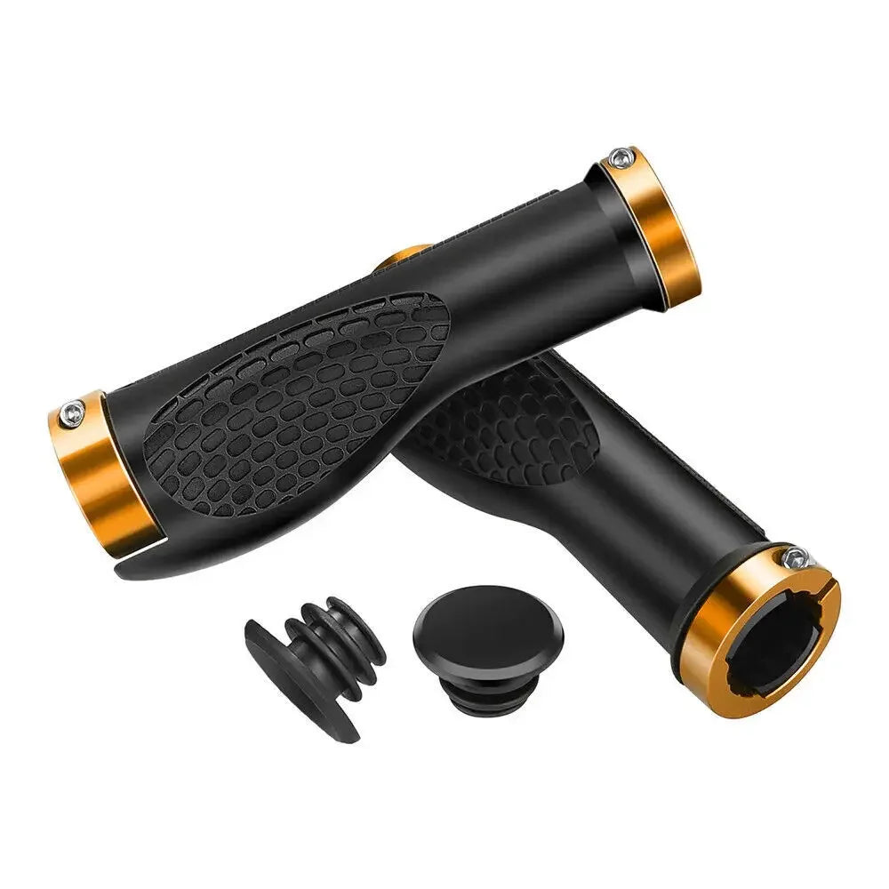 1 Pair DIY Bicycle Handles Ergonomic Handlebar Parts Non-slip Outdoor Zpaxo YELLOW