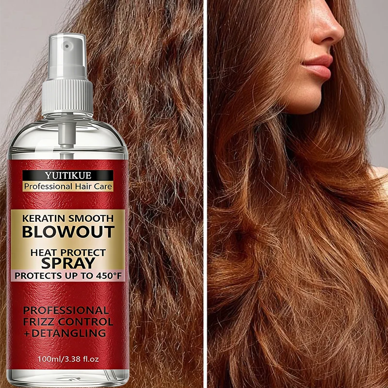 YUITIKUE Keratin Heat Protect Spray 450°F – Frizz Control Heat Protect Spray Zpaxo