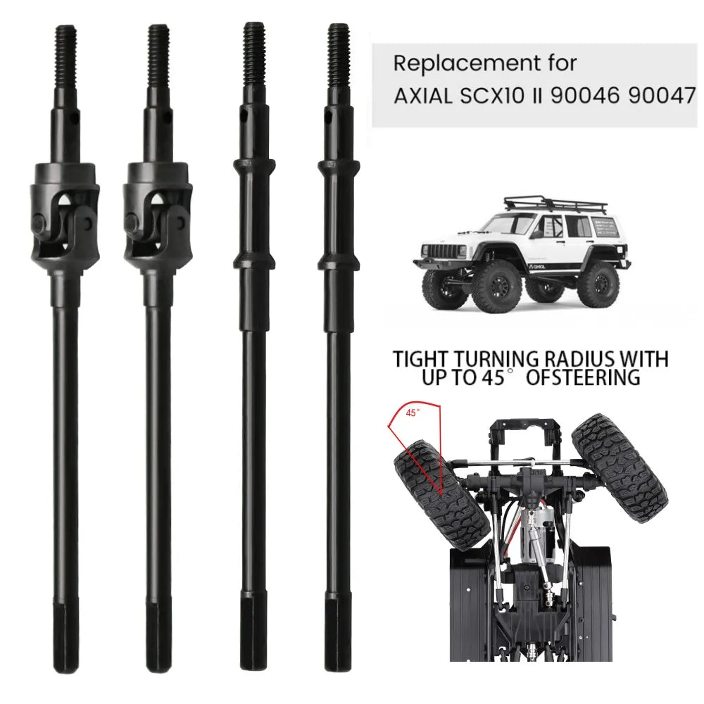 1 10 RC Crawler Car CNC Metal Steel Front Rear Axle CVD Drive Shafts