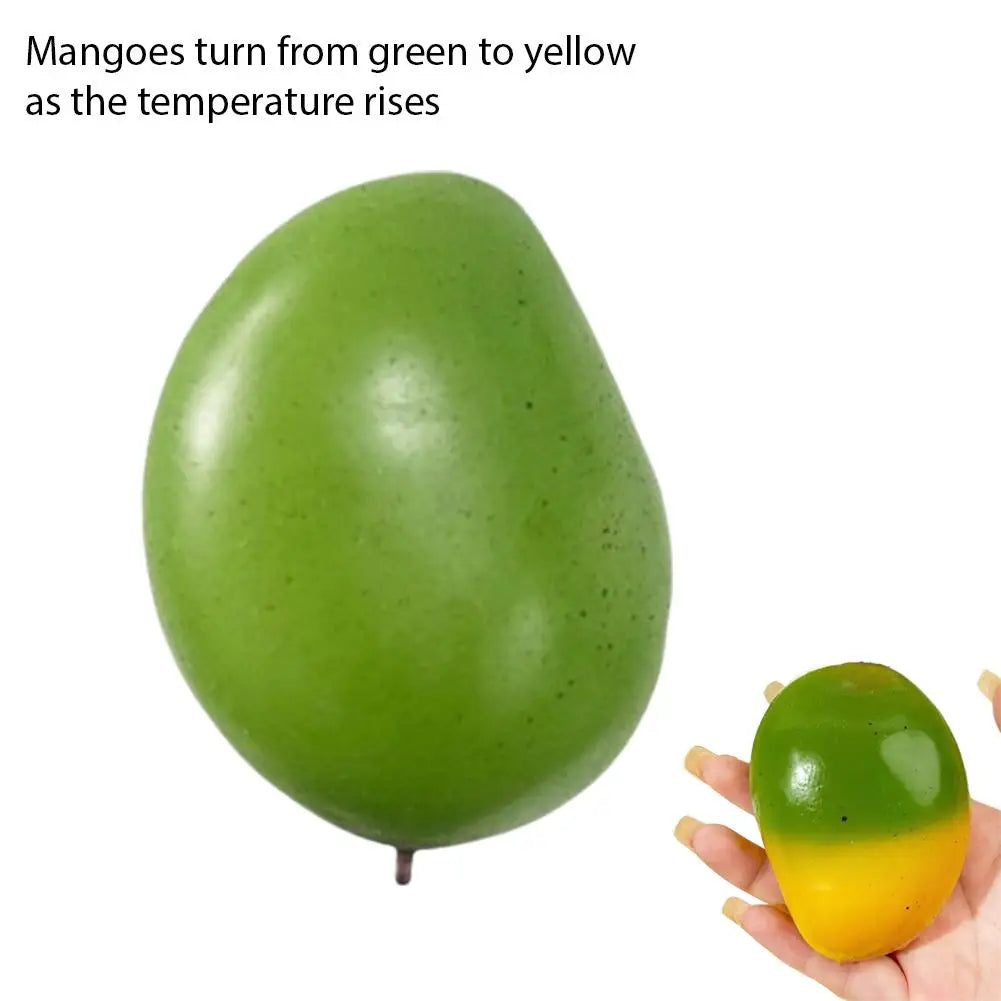 NEW Stress Relief Squeeze Toy for Adults, Color-Changing Fruit Ball Strawberry & Mango Slow Rebound De-Stress Toy, Creative Gift Zpaxo A