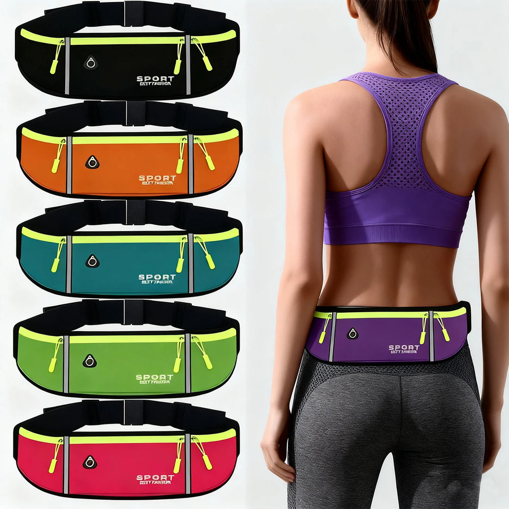 Reflective Sports Waist Bag – Running & Cycling Belt Pouch