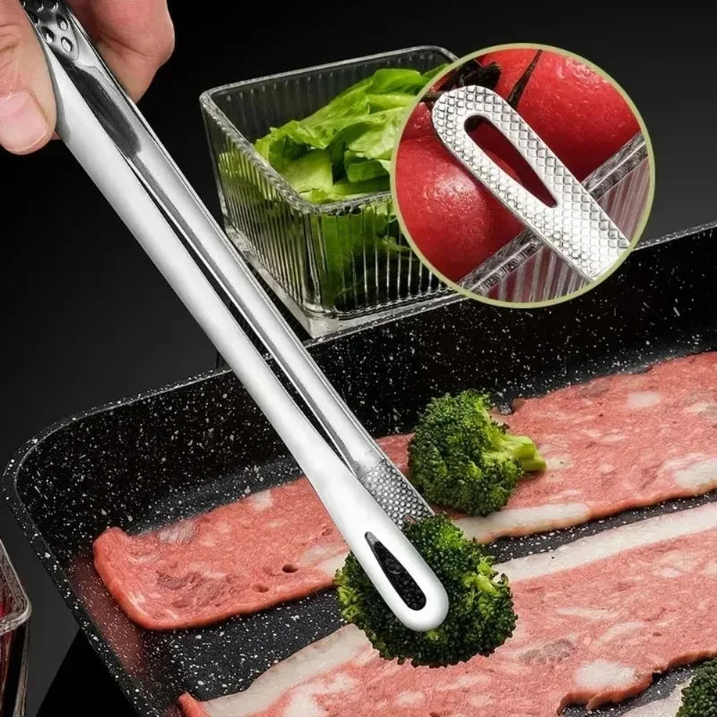 Stainless Steel BBQ & Kitchen Tongs – Non-Slip 28cm Food Tongs Kitchen Cooking Tongs Zpaxo