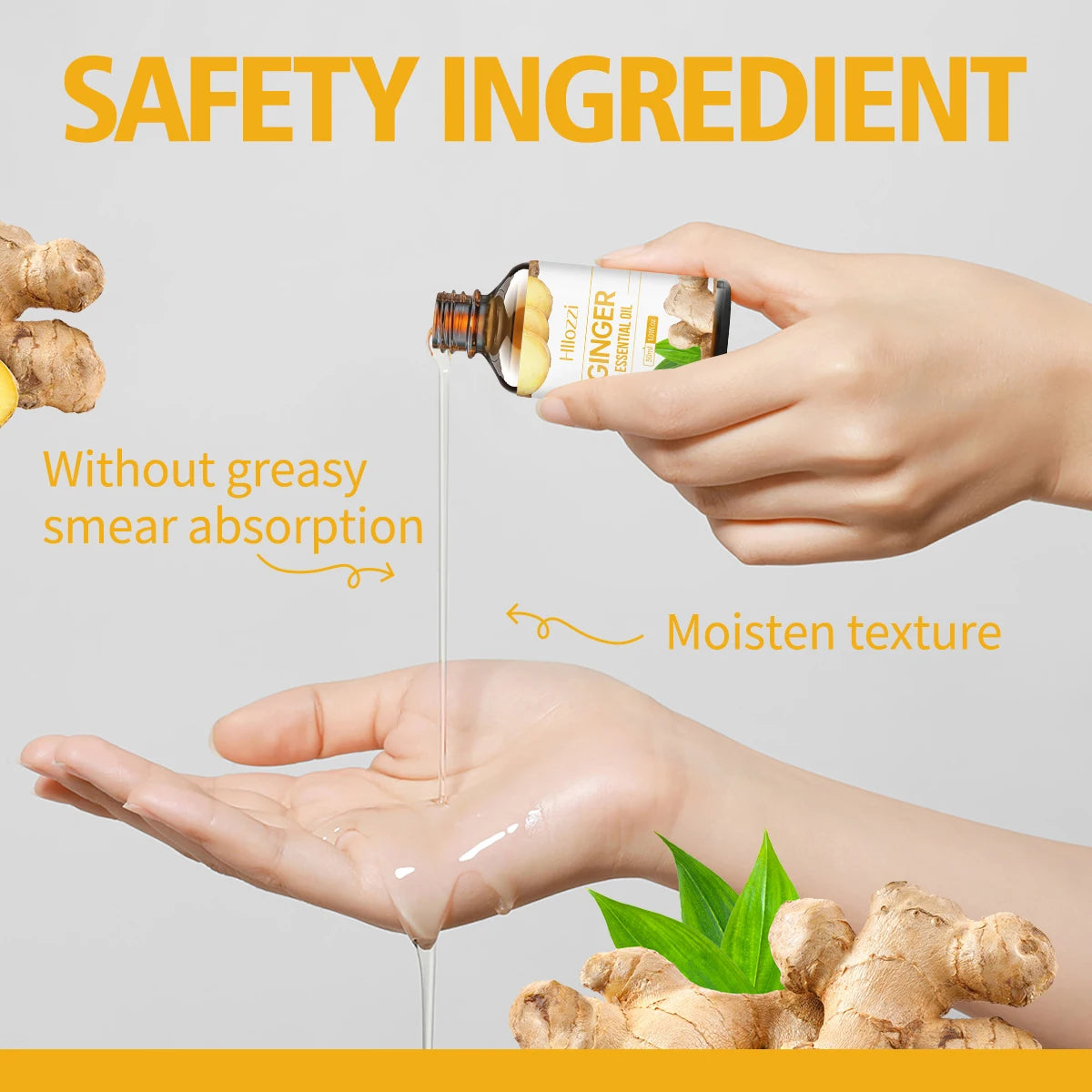 30ml Ginger Essential Oil for Scalp Care Eyelashes Nail Care Aromatherapy Humidifier Diffuser Soap Making DIY Zpaxo