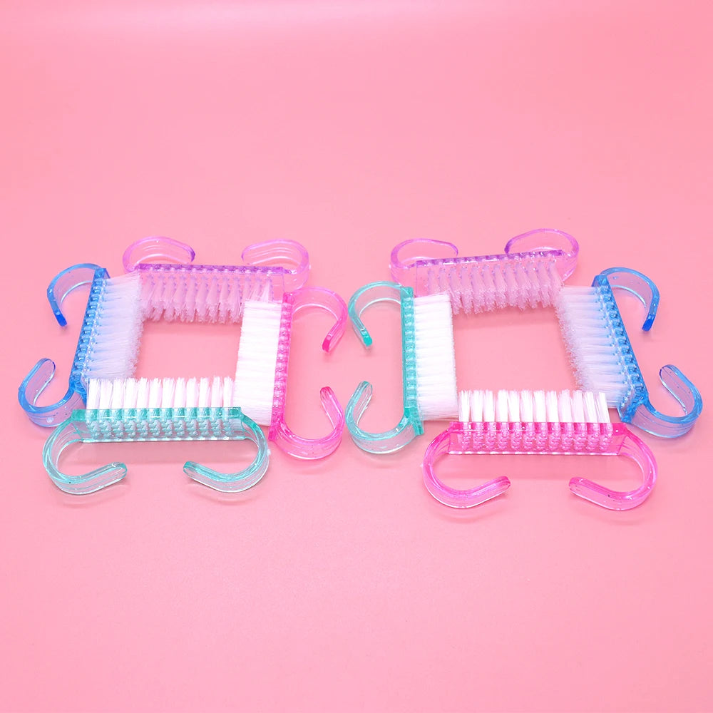 10/30Pcs Acrylic Nail Art Brushes 4 Colors Manicure Tool Set Soft Dust Removal Plastic Cleaning Brushes For Powder Dust Cleaning Zpaxo