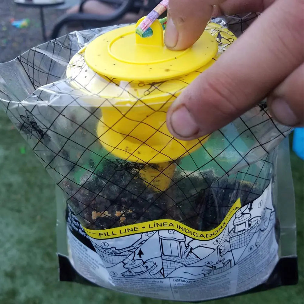 1-10Pcs Hanging Fly Trap Disposable Fly Catcher Bag Mosquito Trap Catcher Fly Wasp Insect Bug Killer Flies Trap for Outdoor Zpaxo