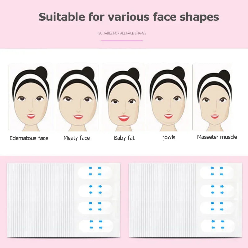 120/80/40Sheets V Lift Face Sticker Invisible Makeup Adhesive Lift Face Tape Slim Patch Breathable Sticker Lifting Tighten Chin Zpaxo