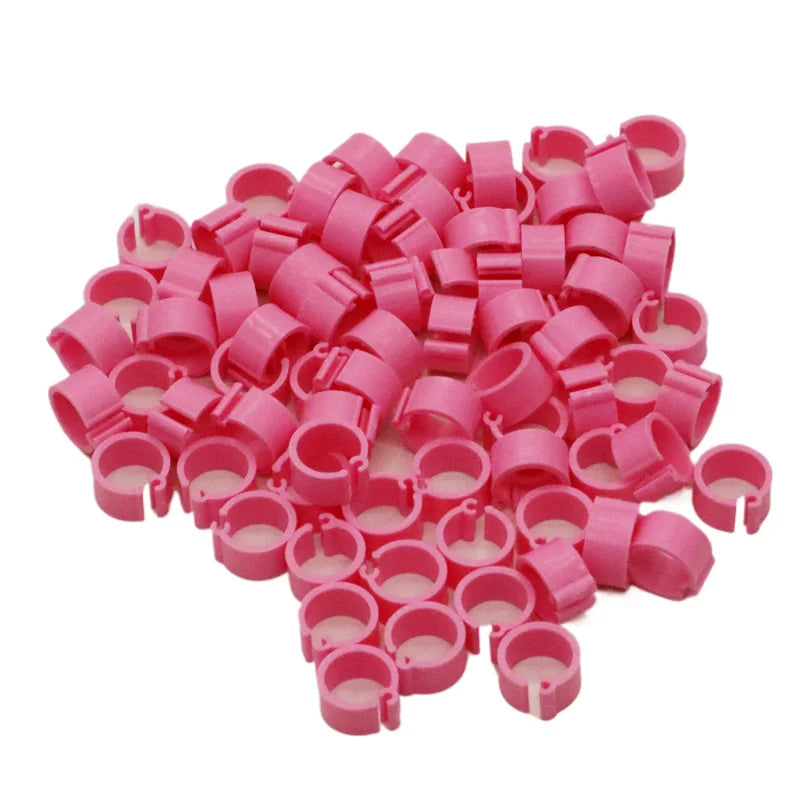 Birds Feet Rings Inner Diameter Width Plastic Clip Ring Pigeon Dove Zpaxo Pink