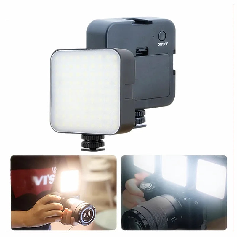 Mini Portable LED Video Light 56LED Photographic Fill 5W 6500K 3 Cold