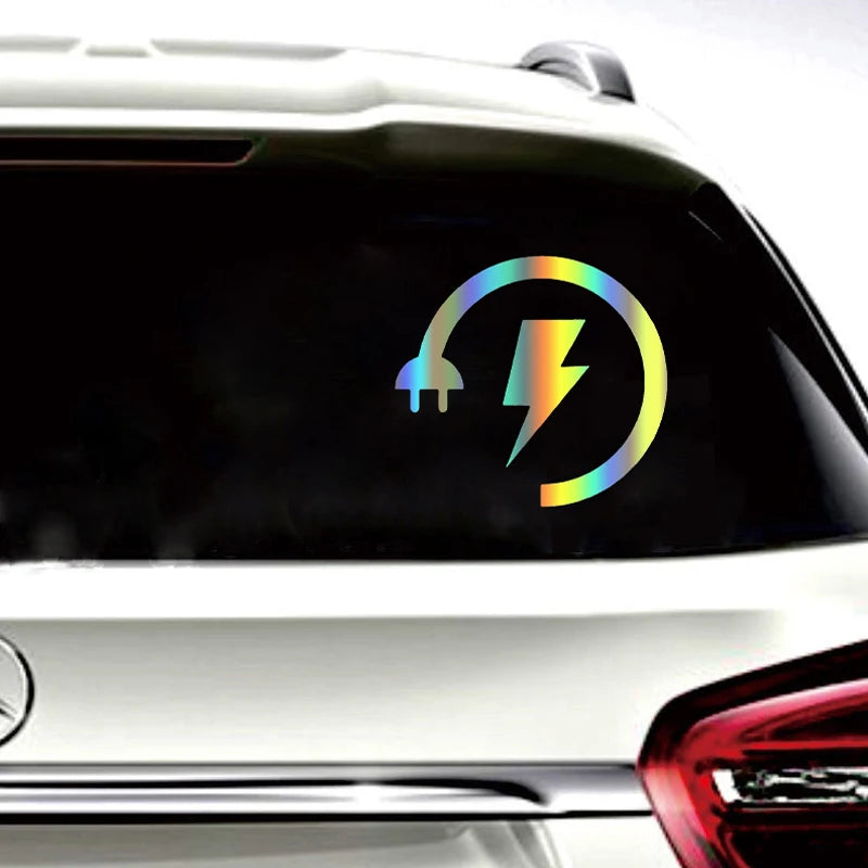 Electric Plug Shape Fashion Car Sticker Bumper Windshield Auto Decal Motorcycle Laptop Waterproof Truck Automobile Vehicles Zpaxo