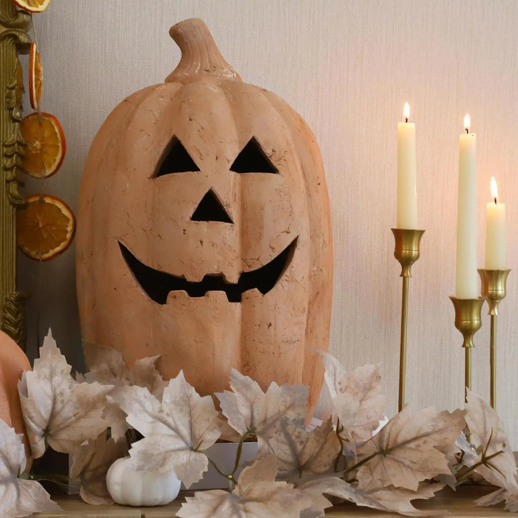 Light Up Pumpkin Lantern Cute Flameless Lamps Outdoor Indoor Bedroom
