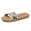 Men Slippers Lightweight Indoor Linen Antislip Home Shoes Summer Flat