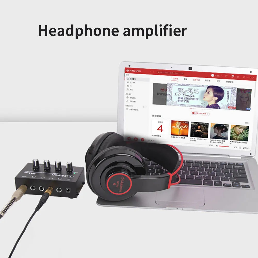 HA400 Mini Amplifier Headphone 4 Channels Ultra-compact Stereo Audio