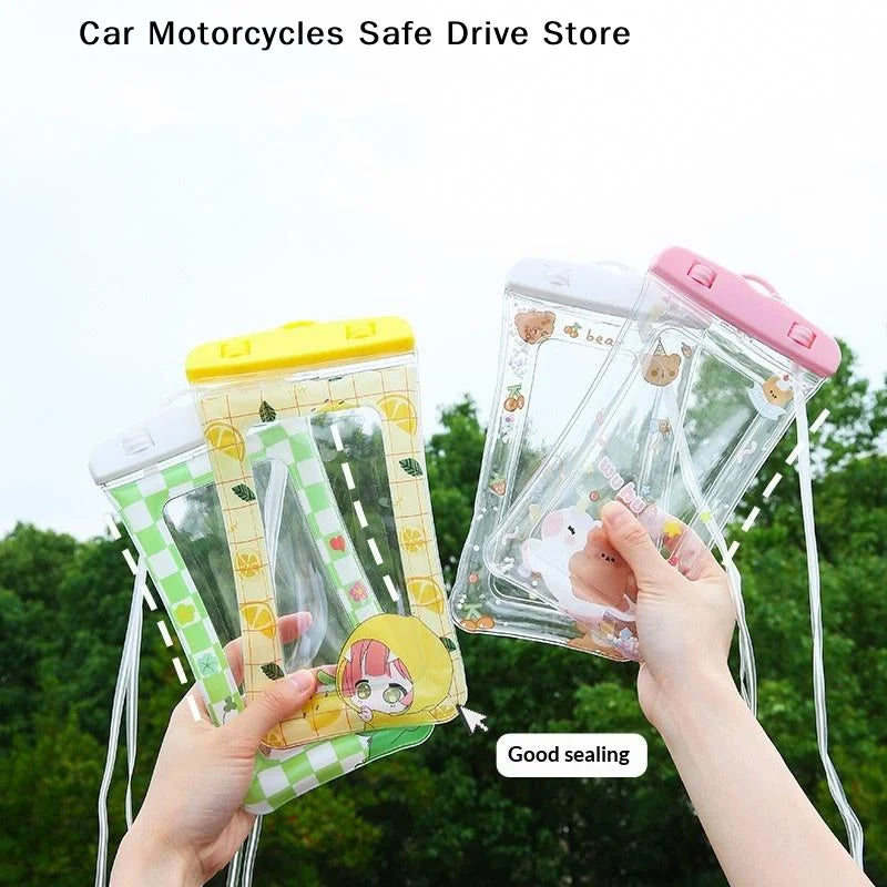 Cartoon Full View Waterproof Case Phone Underwater Snow Rainforest