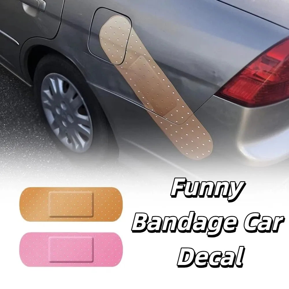 Dented Look Waterproof Car Stickers Reflective Giant Design Funny Zpaxo