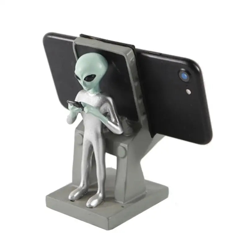 652F Alien Phone Holder Stand Phone Holder Support Desktop Decoration Ornament Zpaxo