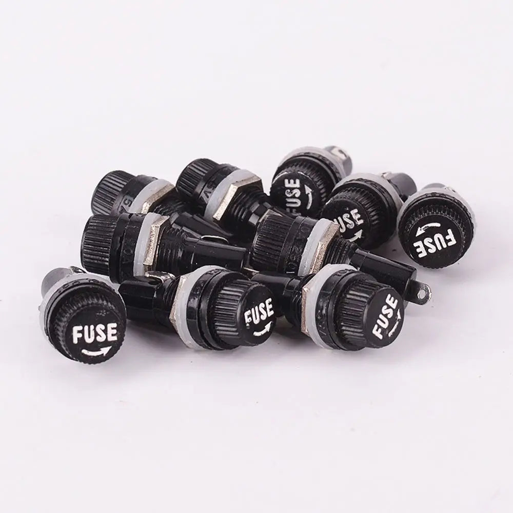 5 Glass Fuse Holders 5x20 Insurance Tube Socket Holder Panel Mount
