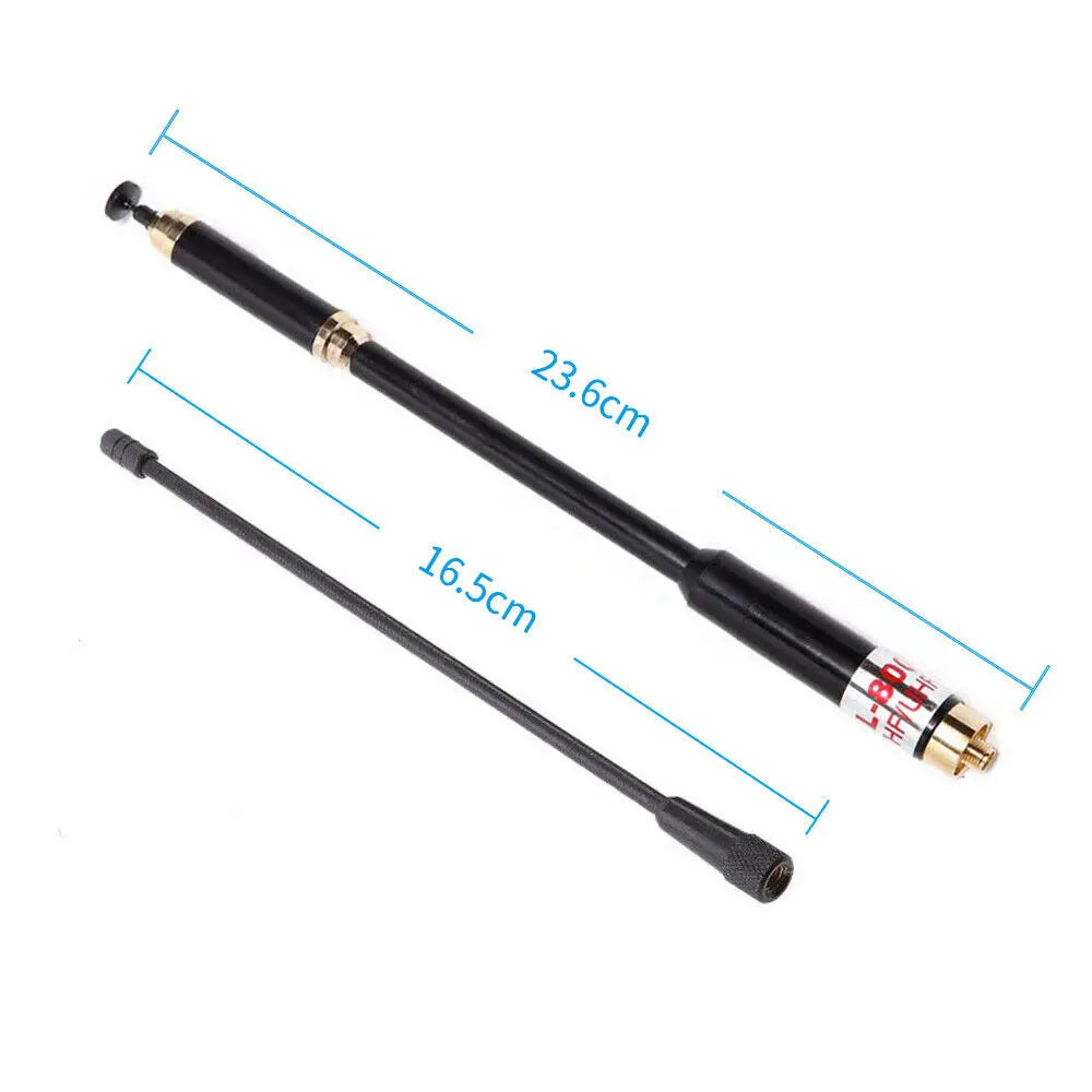 Gain Telescopic Antennas AL-800 Dual Band VHF UHF SMA-Female Antenna