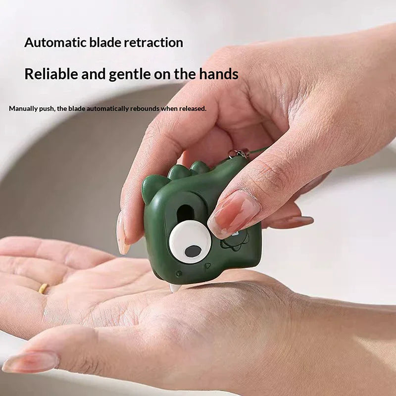 Minimalist Portable Mini Envelope Opener Magnetic Refrigerator Magnets Cute Dinosaur-Shaped Paper Knife For Office & Unboxing I Zpaxo