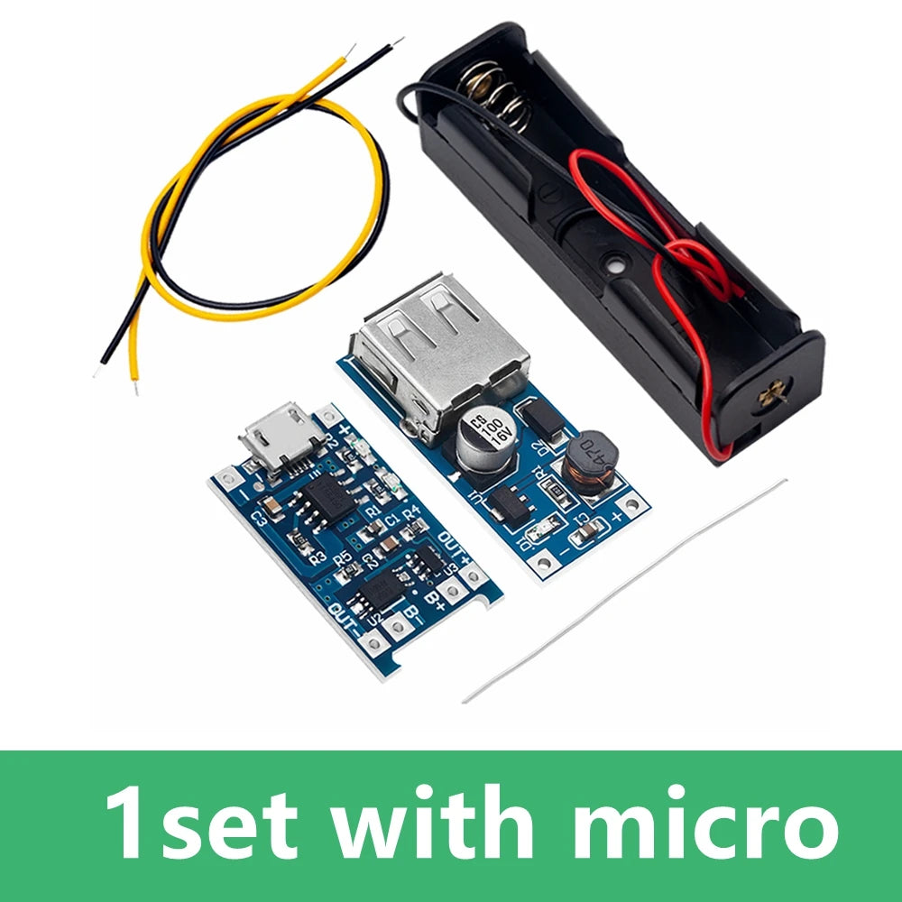 TP4056 18650 Lithium Battery Charger Board 5V 1A Micro USB Charging Zpaxo 1set Micro and 600ma