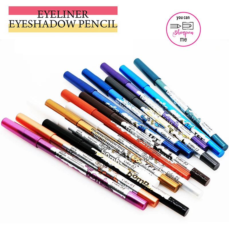20 Colors Smooth Eyeliner Pencil Long-Lasting Waterproof Pearlescent Matte Eyeshadow Pencil High Pigment Eye Liner Pen Makeup Zpaxo