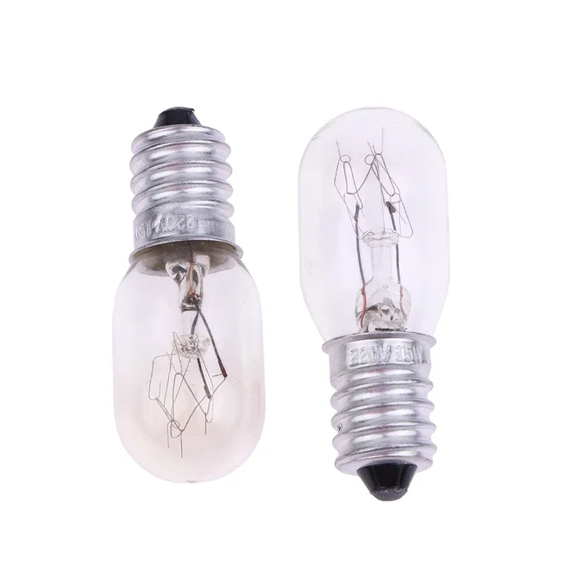 2Pcs/lot E14 Bulbs 15W High Temperature Resistant Refrigerator Bulb Microwave Oven Replacement Light Toaster/Steam Bulb Light Zpaxo