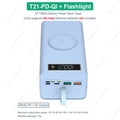 21x18650 Power Bank Case Wireless Fast Charge PD3.0 QC4.0 For Phone Charging No Soldering Push-pull DIY Battery Storage Boxes Zpaxo Quick Wireless White